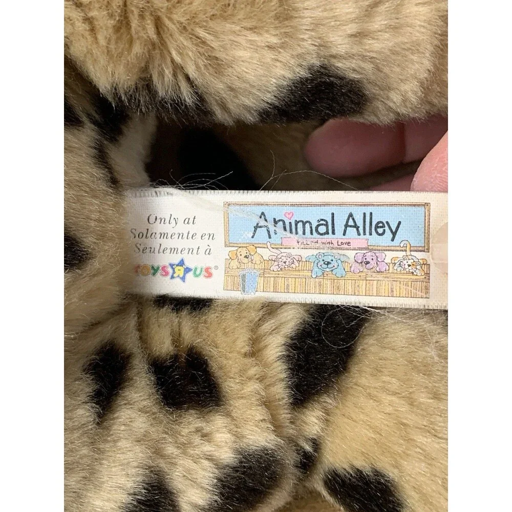 Toys R Us Animal Alley Plush Leopard Cheetah Cat 17” Stuffed Animal Vintage